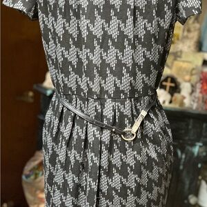 AGB Black and White Patterned Dress